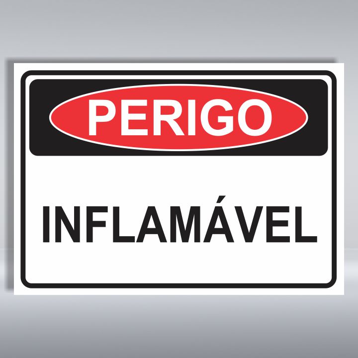 PLACA DE PERIGO | INFLAMÁVEL